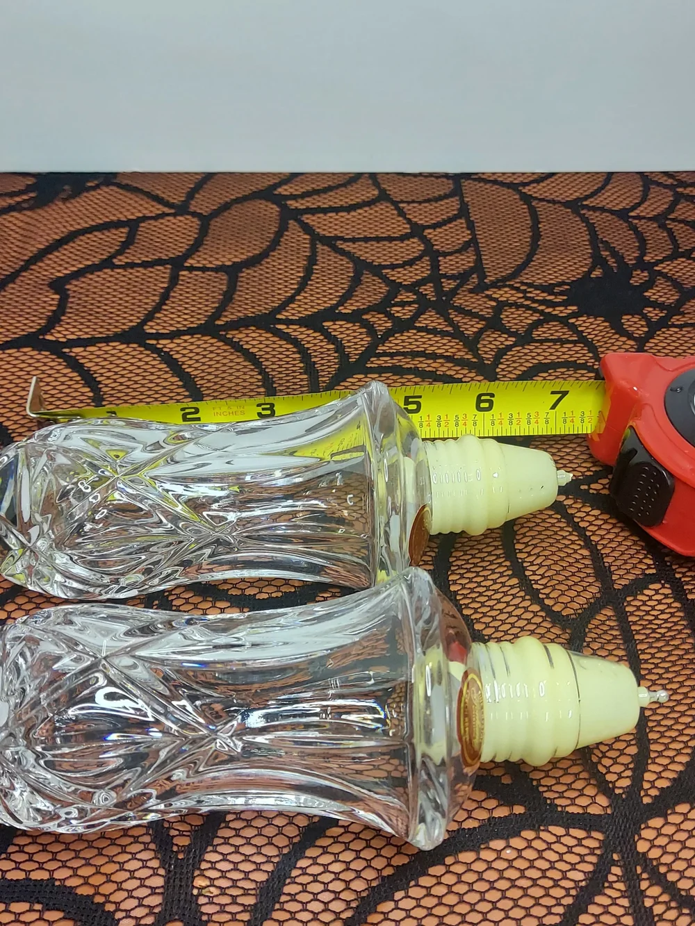 Vintage Gorham Fine Crystal Salt & Pepper Shakers Czech Republic